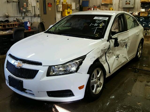 1G1PF5S94B7238393 - 2011 CHEVROLET CRUZE LT WHITE photo 2