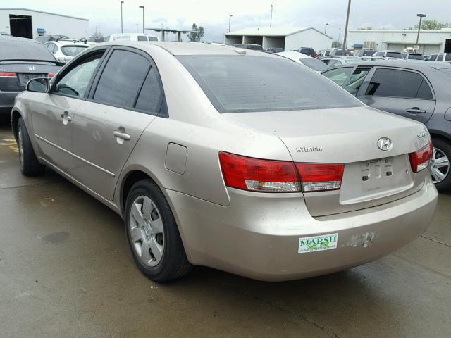 5NPET46C27H255901 - 2007 HYUNDAI SONATA GLS TAN photo 3