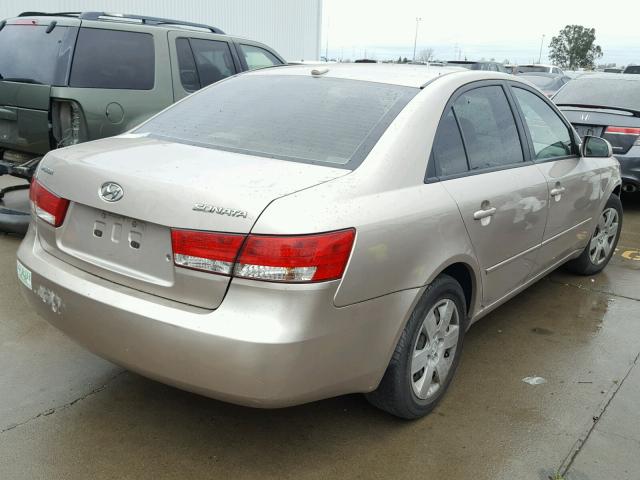 5NPET46C27H255901 - 2007 HYUNDAI SONATA GLS TAN photo 4