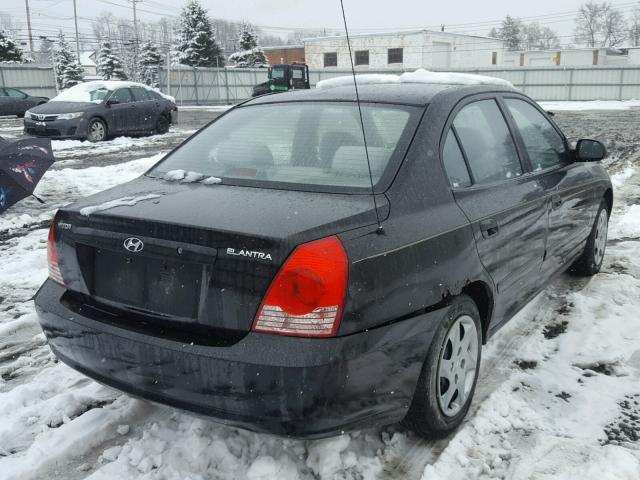 KMHDN46D44U715720 - 2004 HYUNDAI ELANTRA GL BLACK photo 4