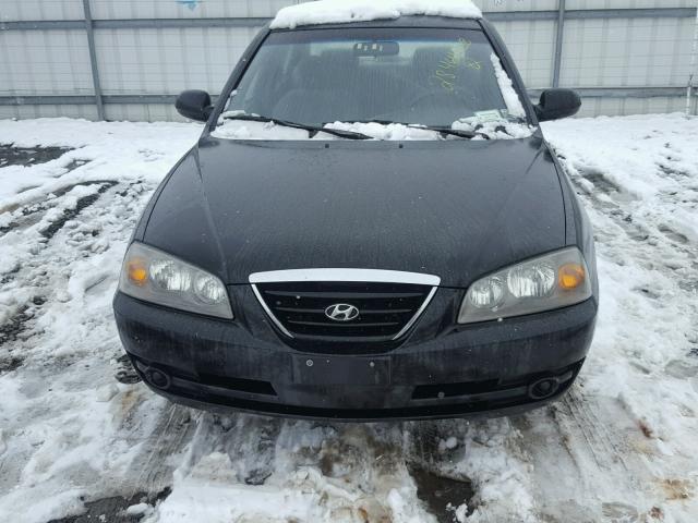 KMHDN46D44U715720 - 2004 HYUNDAI ELANTRA GL BLACK photo 9