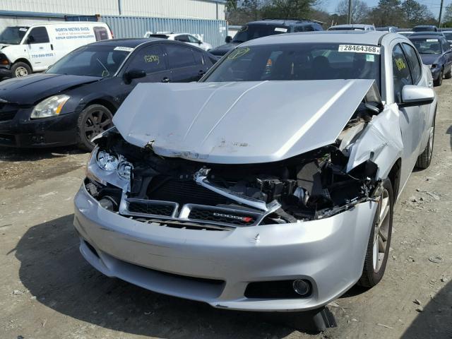 1B3BD1FG0BN512257 - 2011 DODGE AVENGER MA SILVER photo 2