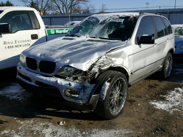 5UXFA13524LU29678 - 2004 BMW X5 3.0I SILVER photo 2