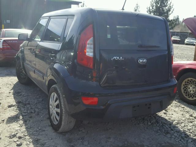 KNDJT2A58D7599857 - 2013 KIA SOUL BLACK photo 3