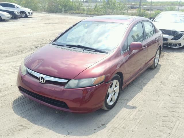 1HGFA16878L095145 - 2008 HONDA CIVIC EX ბურგუნდია ფოტო 2