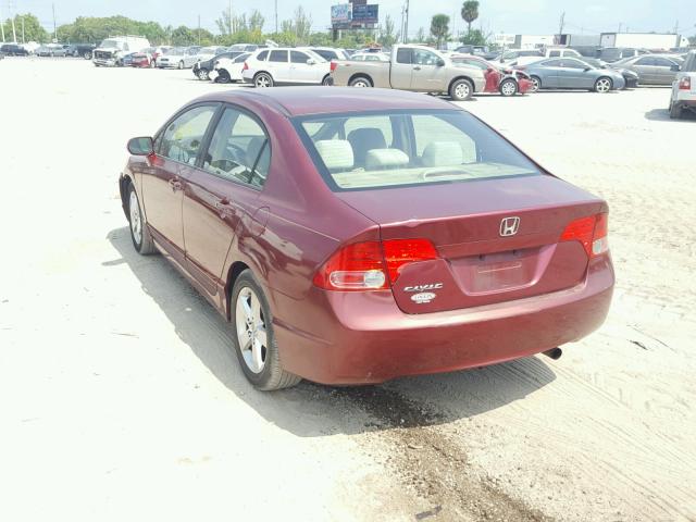 1HGFA16878L095145 - 2008 HONDA CIVIC EX ბურგუნდია ფოტო 3