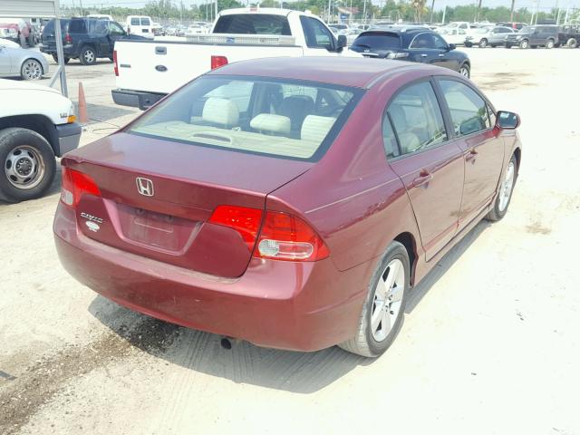 1HGFA16878L095145 - 2008 HONDA CIVIC EX ბურგუნდია ფოტო 4