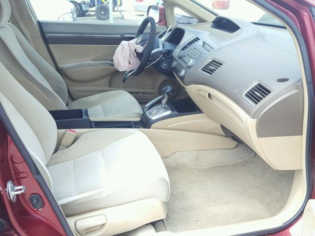 1HGFA16878L095145 - 2008 HONDA CIVIC EX ბურგუნდია ფოტო 5