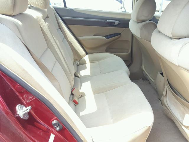 1HGFA16878L095145 - 2008 HONDA CIVIC EX ბურგუნდია ფოტო 6