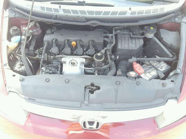 1HGFA16878L095145 - 2008 HONDA CIVIC EX ბურგუნდია ფოტო 7