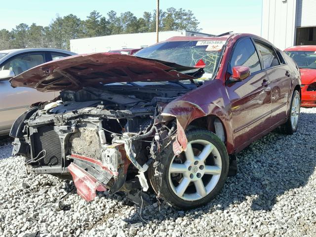 1N4BA41E54C865449 - 2004 NISSAN MAXIMA SE RED photo 2