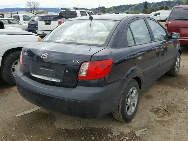 KNADE123666096025 - 2006 KIA RIO BLACK photo 4