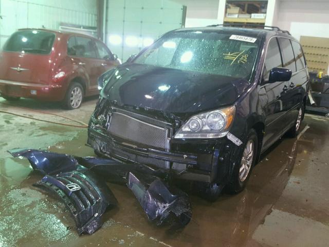 5FNRL38648B037106 - 2008 HONDA ODYSSEY EX BLUE photo 2