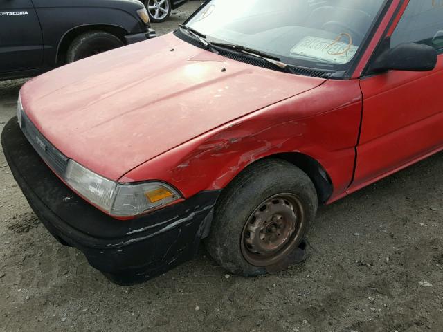 1NXAE91A6LZ117916 - 1990 TOYOTA COROLLA RED photo 9