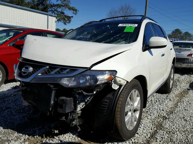 JN8AZ1MU5CW109265 - 2012 NISSAN MURANO S WHITE photo 2