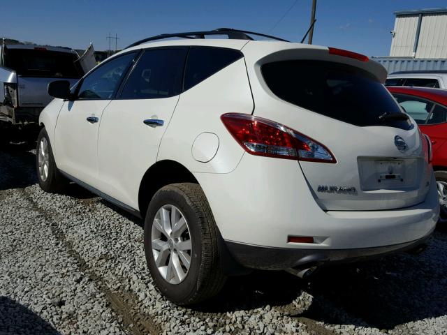 JN8AZ1MU5CW109265 - 2012 NISSAN MURANO S WHITE photo 3