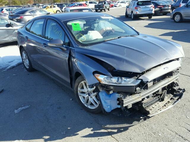 3FA6P0H75ER395877 - 2014 FORD FUSION SE GRAY photo 1