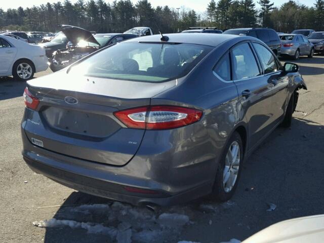 3FA6P0H75ER395877 - 2014 FORD FUSION SE GRAY photo 4