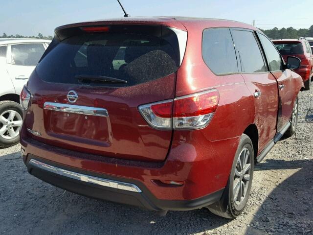 5N1AR2MN3EC725346 - 2014 NISSAN PATHFINDER RED photo 4