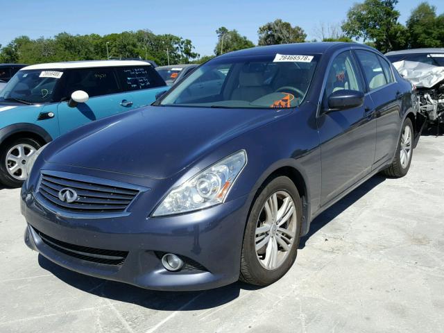 JN1CV6AP2AM402175 - 2010 INFINITI G37 BASE BLUE photo 2