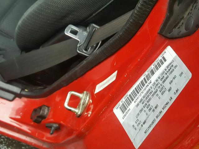 JM1NA3515L0116434 - 1990 MAZDA MX-5 MIATA RED photo 10