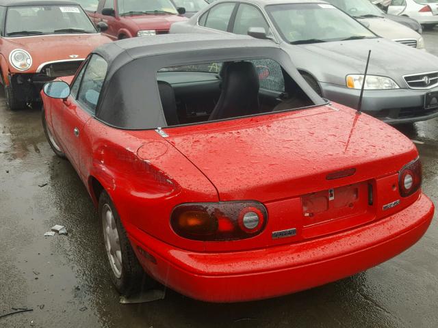 JM1NA3515L0116434 - 1990 MAZDA MX-5 MIATA RED photo 3