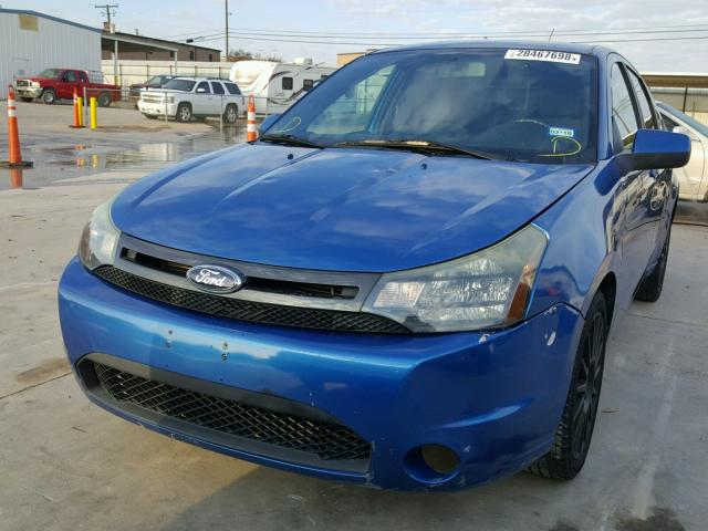 1FAHP3GN0BW165862 - 2011 FORD FOCUS SES BLUE photo 2