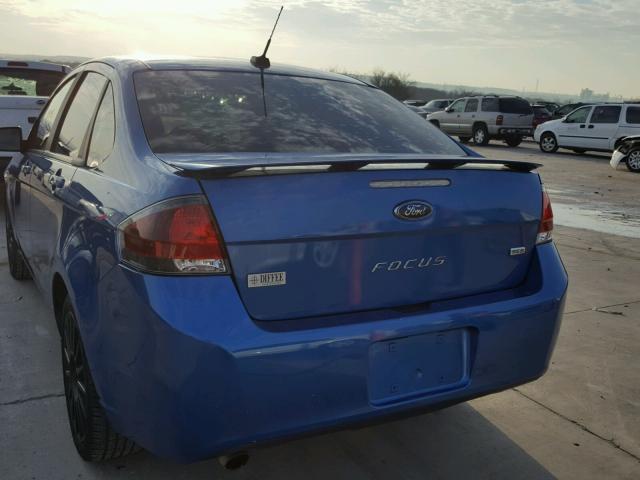 1FAHP3GN0BW165862 - 2011 FORD FOCUS SES BLUE photo 3