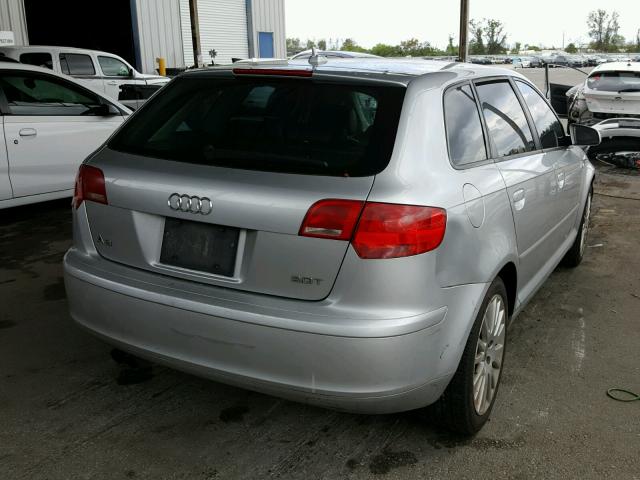 WAUNF78P37A118558 - 2007 AUDI A3 2.0 PRE SILVER photo 4