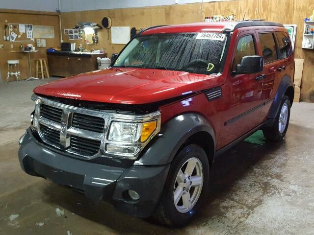 1D8GU28K87W677097 - 2007 DODGE NITRO SXT RED photo 2