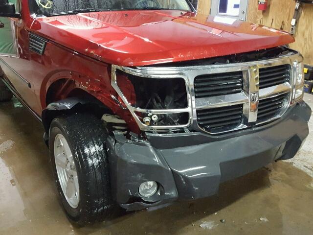 1D8GU28K87W677097 - 2007 DODGE NITRO SXT RED photo 9