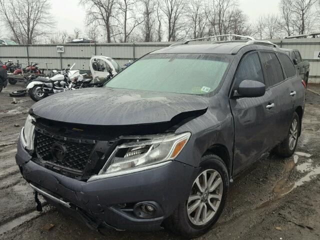 5N1AR2MM8DC683889 - 2013 NISSAN PATHFINDER GRAY photo 2