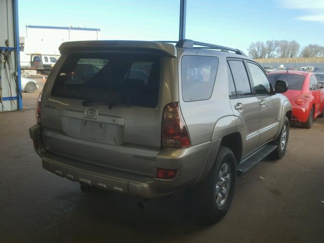 JTEBU14R830018600 - 2003 TOYOTA 4RUNNER SR BEIGE photo 4