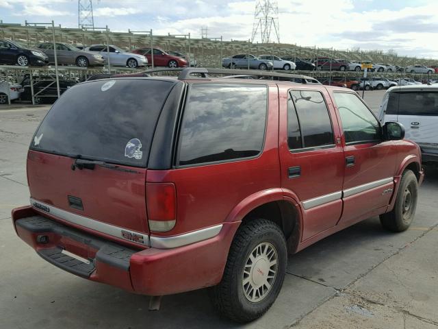 1GKDT13WXY2403907 - 2000 GMC JIMMY / EN RED photo 4