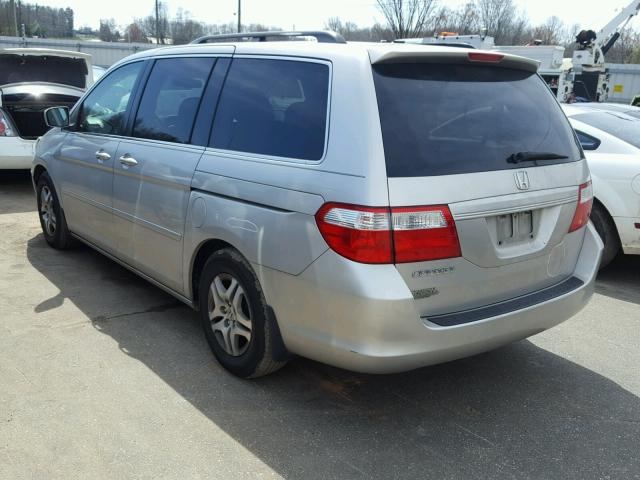 5FNRL38446B444595 - 2006 HONDA ODYSSEY EX GRAY photo 3