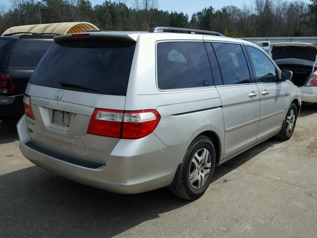 5FNRL38446B444595 - 2006 HONDA ODYSSEY EX GRAY photo 4