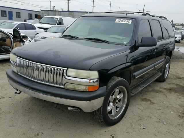 3GNEC16TX2G278849 - 2002 CHEVROLET SUBURBAN BLACK photo 2