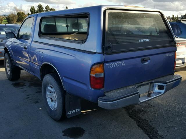 4TAPM62NXXZ568174 - 1999 TOYOTA TACOMA BLUE photo 3