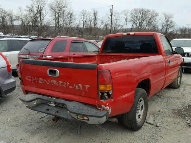 1GCEC14W0YZ338300 - 2000 CHEVROLET SILVERADO RED photo 4