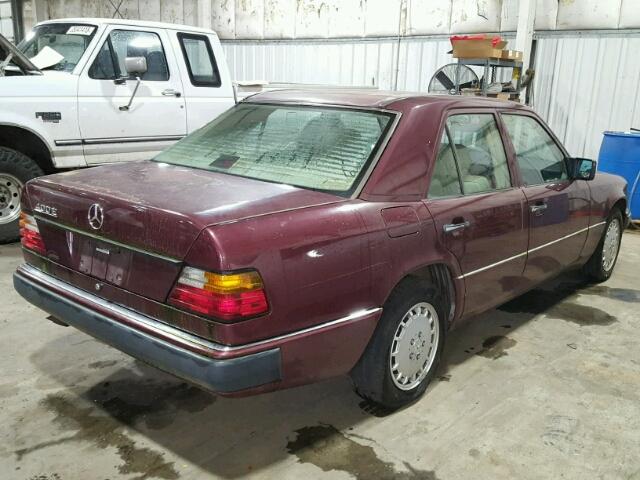 WDBEA34E5NB681244 - 1992 MERCEDES-BENZ 400 E BURGUNDY photo 4