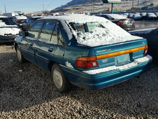 1FASP14J4SW268889 - 1995 FORD ESCORT LX GREEN photo 3