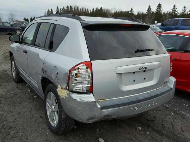 1J8FT47038D734837 - 2008 JEEP COMPASS SP SILVER photo 3