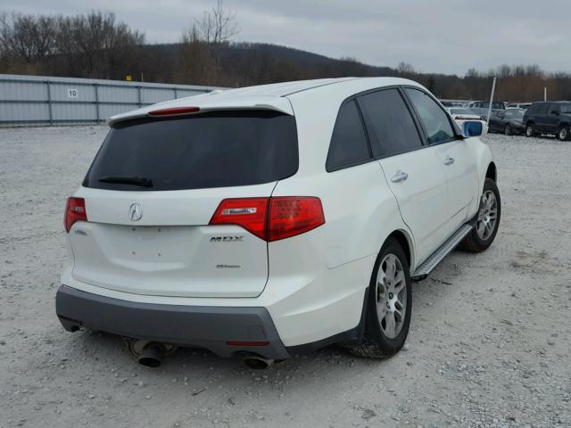 2HNYD28279H521891 - 2009 ACURA MDX WHITE photo 4