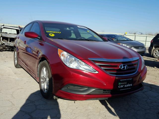 5NPEB4AC9EH830017 - 2014 HYUNDAI SONATA GLS MAROON photo 1