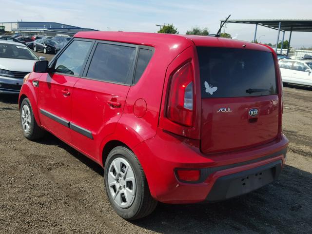 KNDJT2A57D7620648 - 2013 KIA SOUL RED photo 3