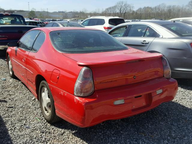 2G1WX15K029150987 - 2002 CHEVROLET MONTE CARL RED photo 3