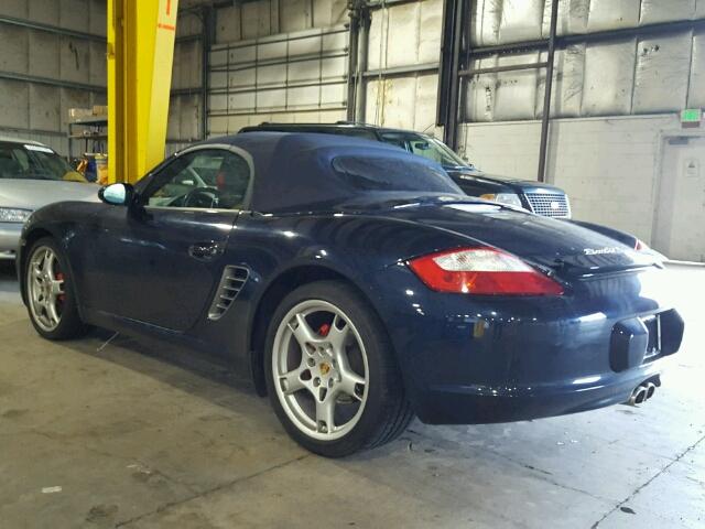 WP0CB298X5U730364 - 2005 PORSCHE BOXSTER S BLUE photo 3