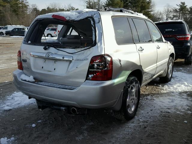 JTEEP21A060174756 - 2006 TOYOTA HIGHLANDER SILVER photo 4