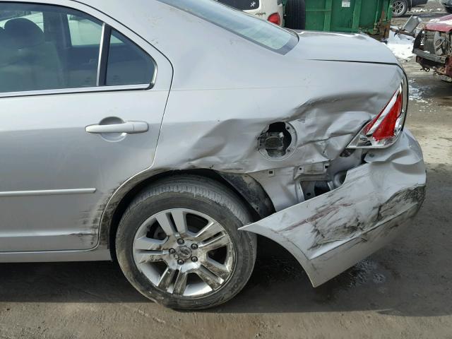 3FAHP08118R163463 - 2008 FORD FUSION SEL SILVER photo 9