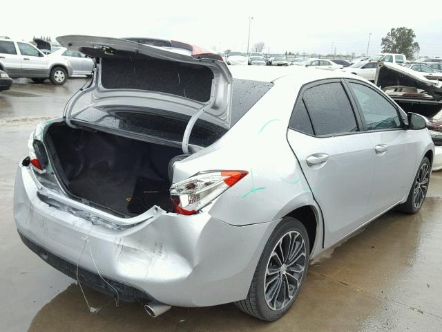 5YFBURHE0EP123649 - 2014 TOYOTA COROLLA L SILVER photo 4